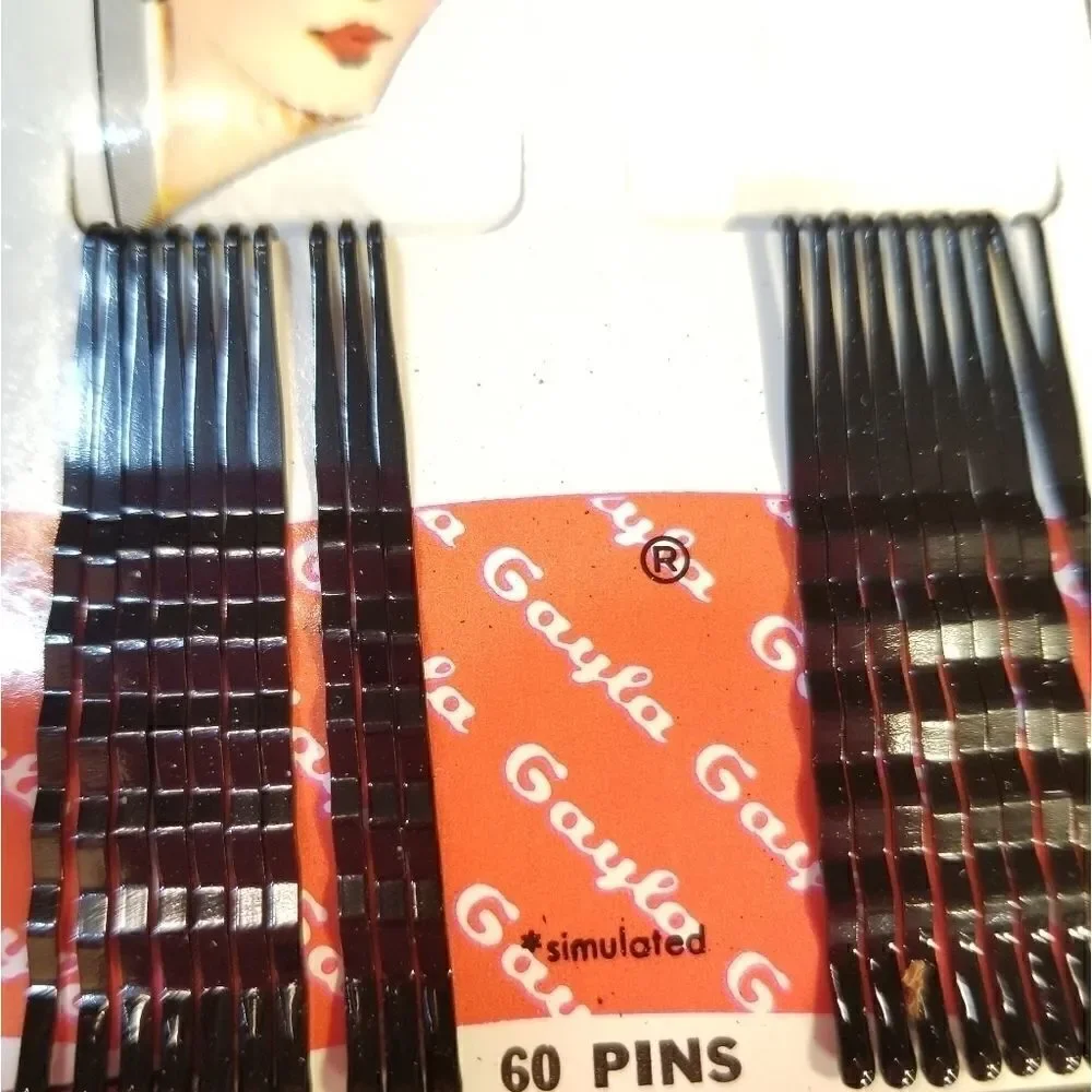 Vintage 1950s Gayla Bobby Pins 60 Black